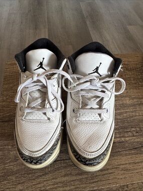 Jordan Kids White Black Low-Top Sneakers